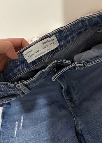 Kadın Stradivarius Mavi Bağcıklı Denim jean - Görsel 2