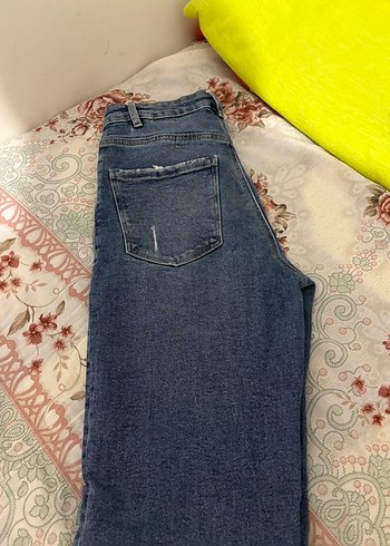 Kadın Stradivarius Mavi Bağcıklı Denim jean - Görsel 3