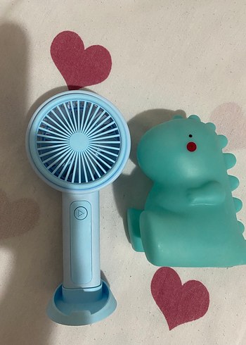 Pastel Mavi Taşınabilir Mini Vantilatör - Görsel 2