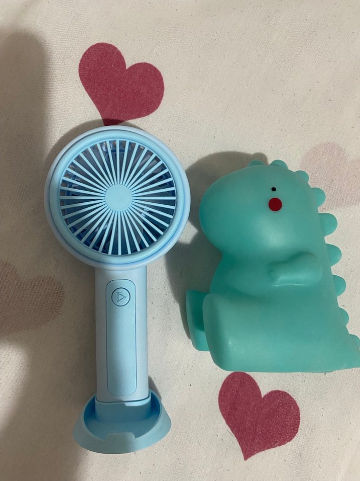 Pastel Mavi Taşınabilir Mini Vantilatör - Görsel 2