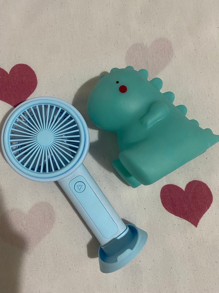 Pastel Mavi Taşınabilir Mini Vantilatör - Görsel 3