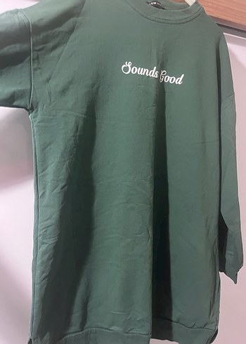 Yeşil Oversize Kadın Sweatshirt