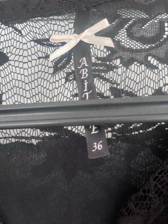 Siyah Dantel Midi Goth Kadın Abiye Elbise - Görsel 2