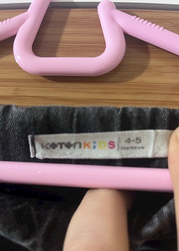 Kız Çocuk Gri Slim Fit Kot Pantolon - Görsel 3