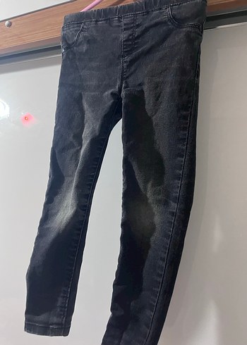 Kız Çocuk Gri Slim Fit Kot Pantolon - Görsel 2