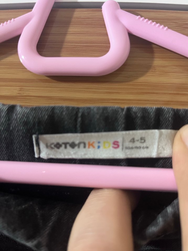 Kız Çocuk Gri Slim Fit Kot Pantolon - Görsel 3