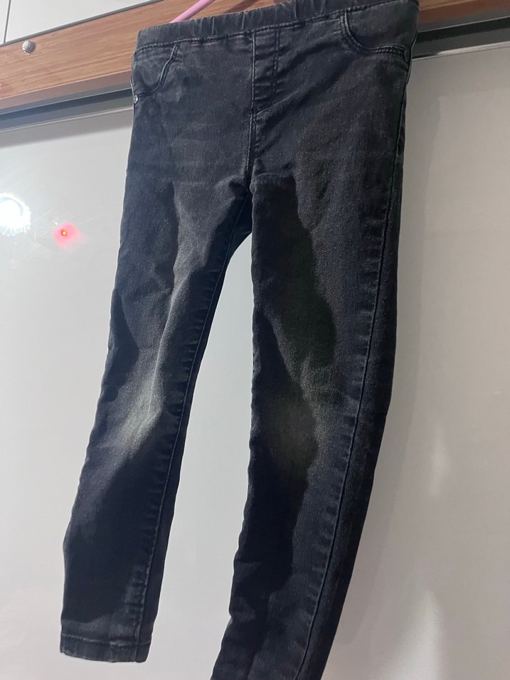 Kız Çocuk Gri Slim Fit Kot Pantolon - Görsel 2