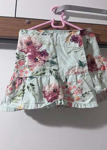 Çiçek Desenli Fırfırlı Bohem Kız Eteği - Görsel 2