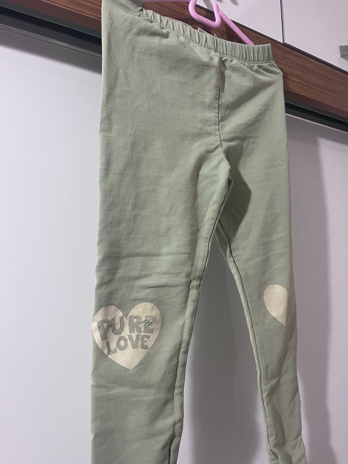 Kız Çocuk Haki Baskılı Tayt 4-5 yaş - Görsel 2