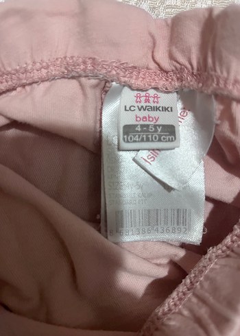 Kız Çocuk Pembe Pamuklu Şort 4-5 yaş - Görsel 3