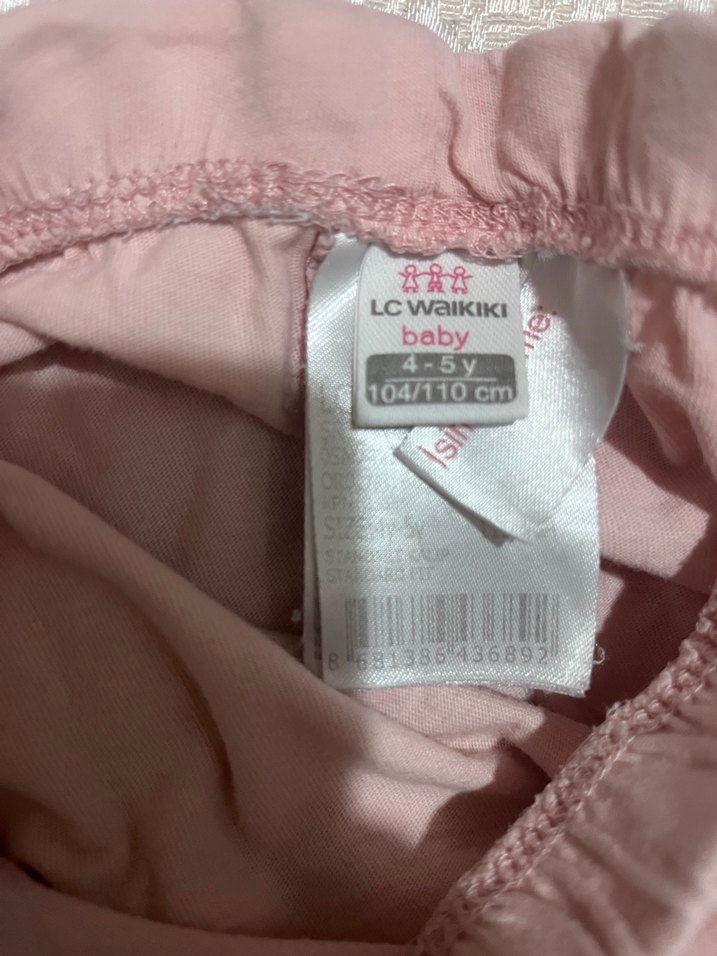 Kız Çocuk Pembe Pamuklu Şort 4-5 yaş - Görsel 3