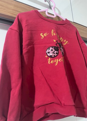 Bordo Kız Çocuk Sweatshirt Uzun Kollu 4-5 yaş - Görsel 2