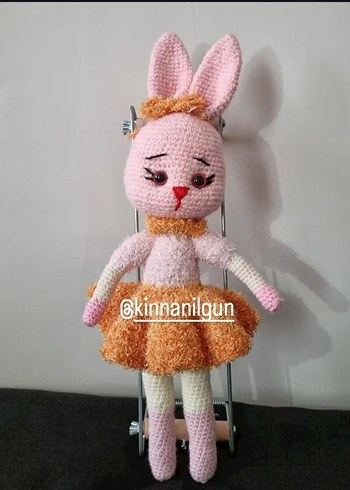Pembe Örgü Tavşan Bebek