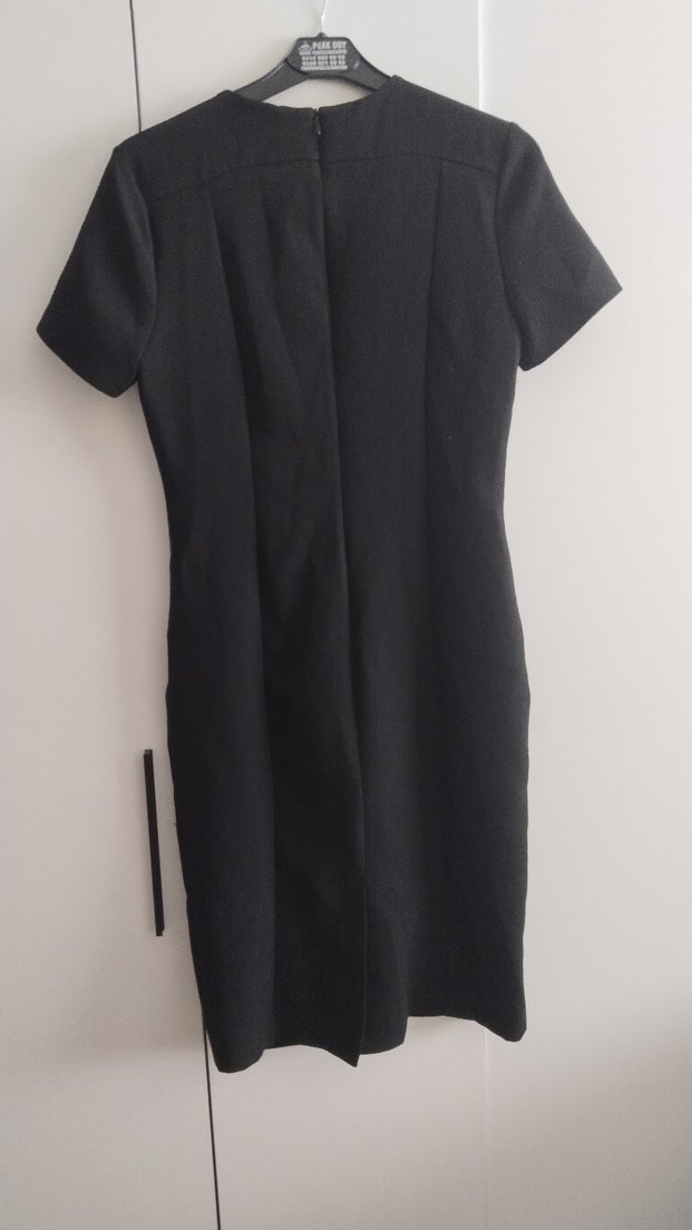 Siyah V Yaka Mini Elbise - Görsel 2