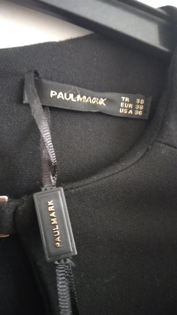 Siyah V Yaka Mini Elbise - Görsel 3