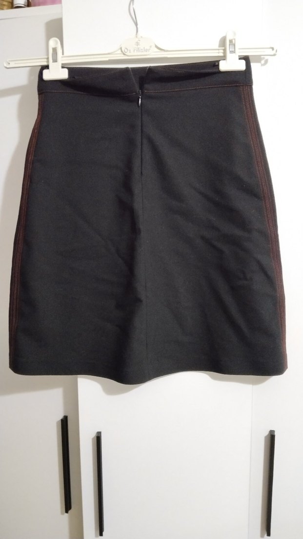 Siyah Mini Kadın Etek - Görsel 2