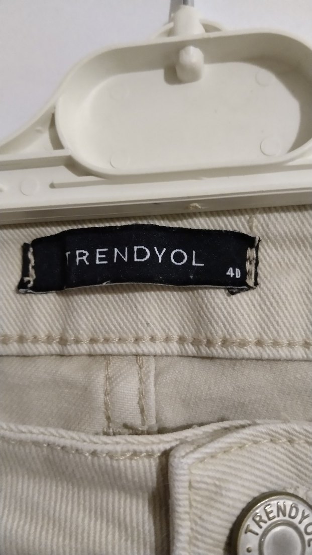 Bej Kadın Kot Pantolon - Görsel 3