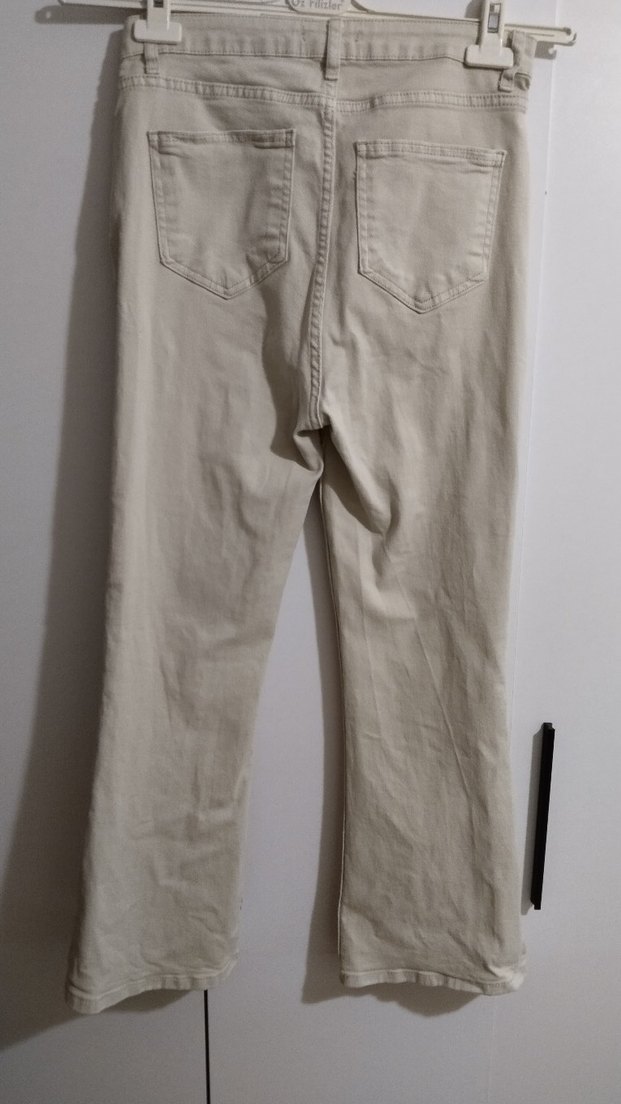 Bej Kadın Kot Pantolon - Görsel 2