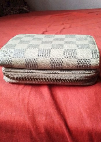 Ekose Desenli Beyaz Kadın Cüzdan - Görsel 2