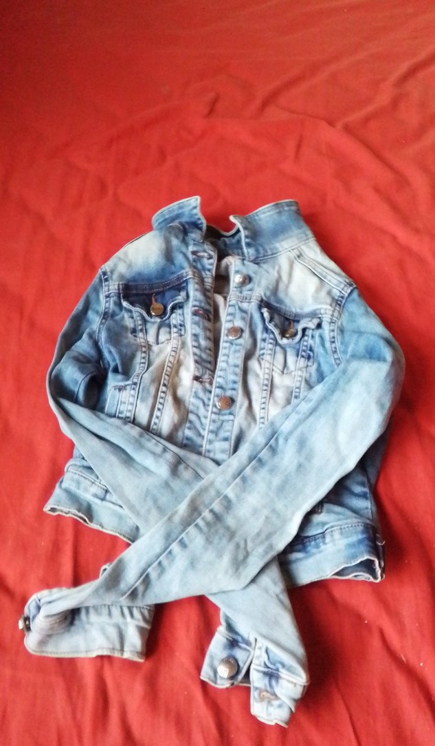 Gri Düğmeli Kadın Denim Ceket - Görsel 2