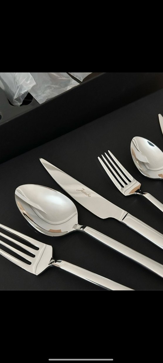 JUMBO 12 KİŞİLİK ÇATAL KAŞIK BIÇAK SETİ - Görsel 2