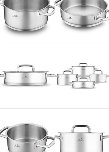 JUMBO 4 Parça Derin ve Basık Tencere Seti - Görsel 5