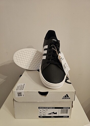 42.5 Beden Orijnal Adidas Grand Court Base 2.0 Siyah Sneaker