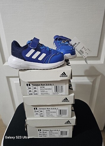 20 Beden mavi Renk Adidas Orijinal Tensaur Run 3.0 EL I Bebek Yürüyüş Ayakkabısı IH
