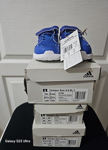 23 Beden mavi Renk Adidas Orijinal Tensaur Run 3.0 EL I Bebek Yürüyüş Ayakkabısı IH