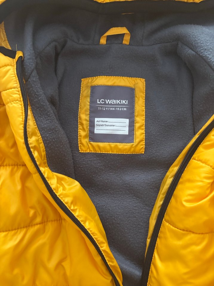 Sarı Erkek Çocuk Kapüşonlu Mont - Görsel 2