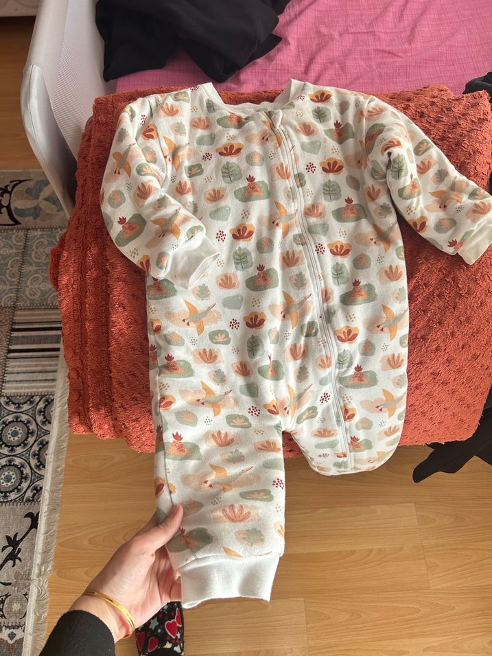 Çiçekli Baskılı Bebek Uyku Tulumu 2.5 tog - Görsel 4