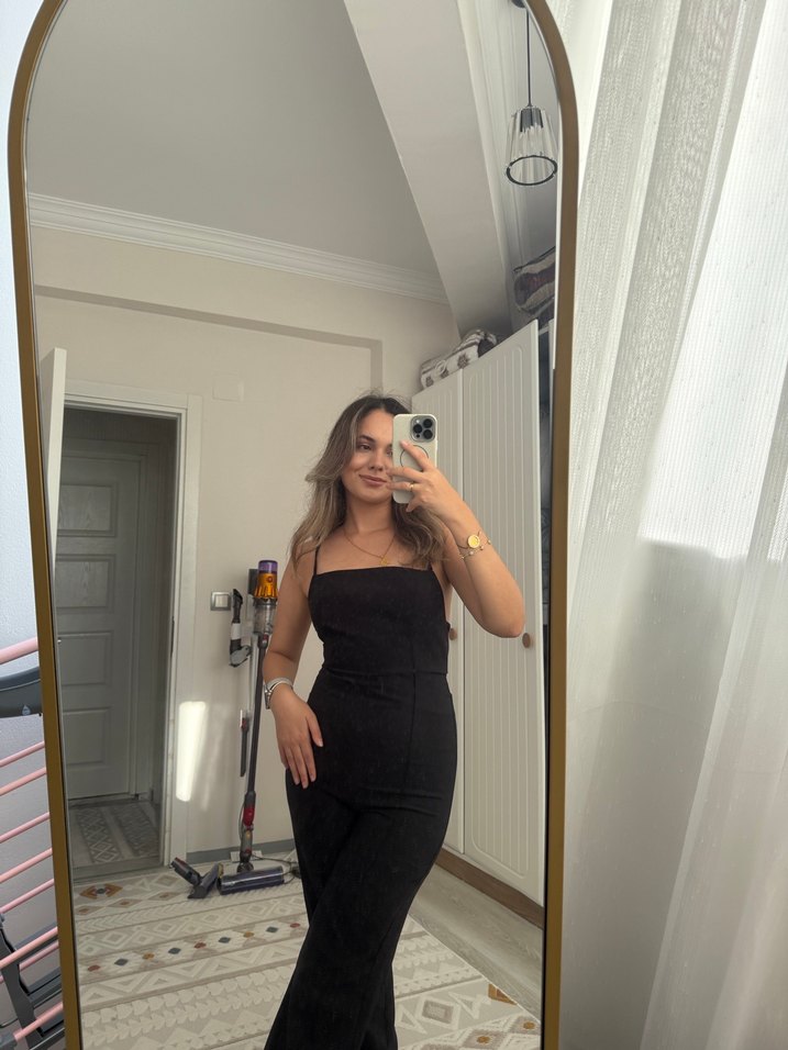 Siyah  Kadın Tulum - Görsel 2