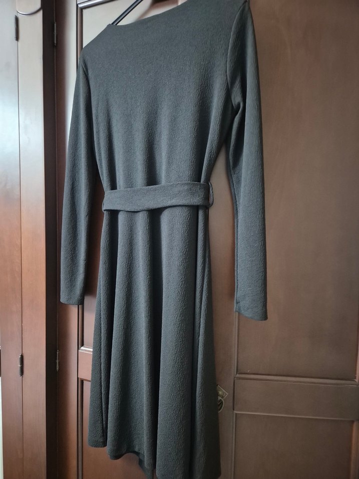 Mango siyah dizalti elbise - Görsel 3