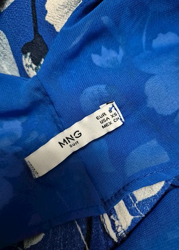 Mango Mavi Çiçek Desenli Tulum - Görsel 4