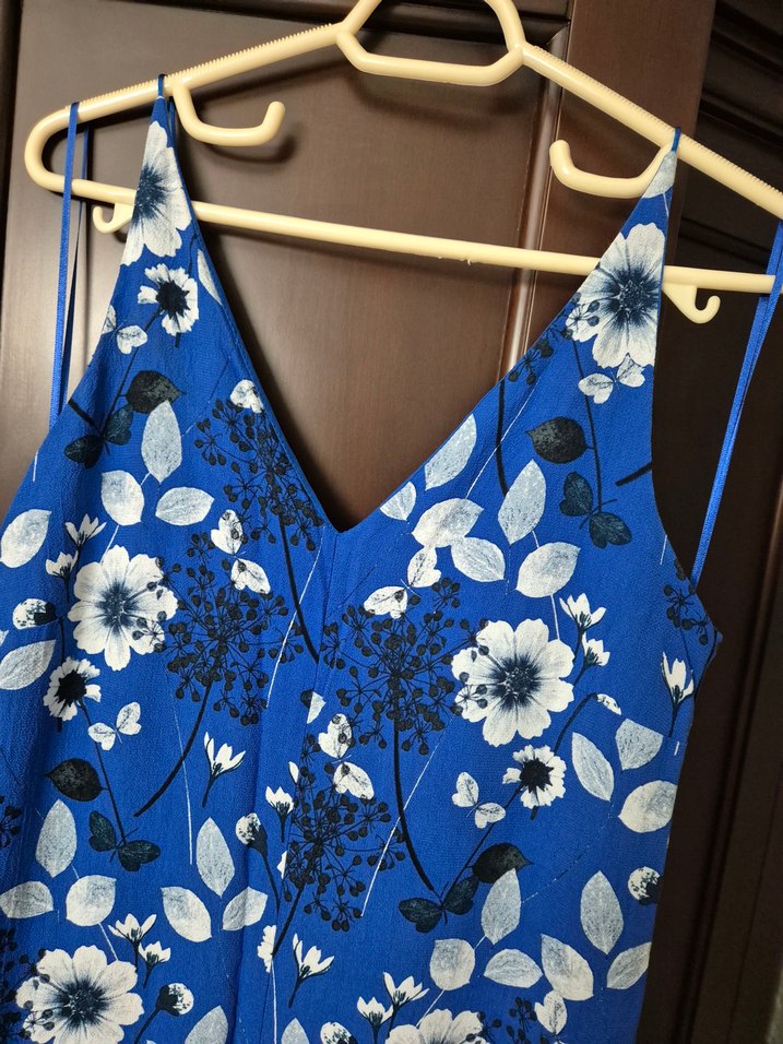 Mango Mavi Çiçek Desenli Tulum - Görsel 2