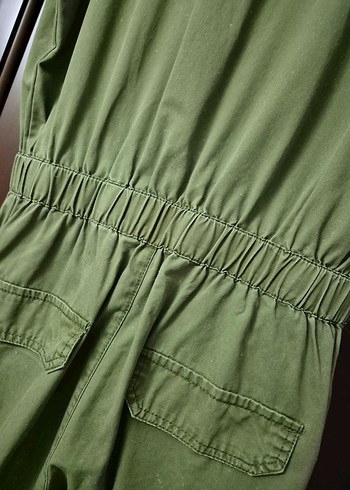 Kadın Haki Kemerli Uzun Tulum - Görsel 3
