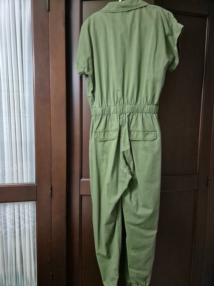 Kadın Haki Kemerli Uzun Tulum - Görsel 2