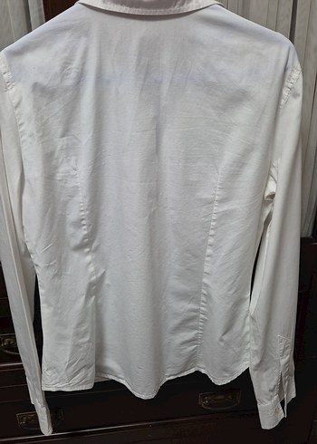 Mango Beyaz Pamuklu Kadın Gömlek - Görsel 2