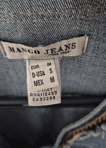 Mango Zincir Detayli Mavi Denim Kadın Ceket - Görsel 3