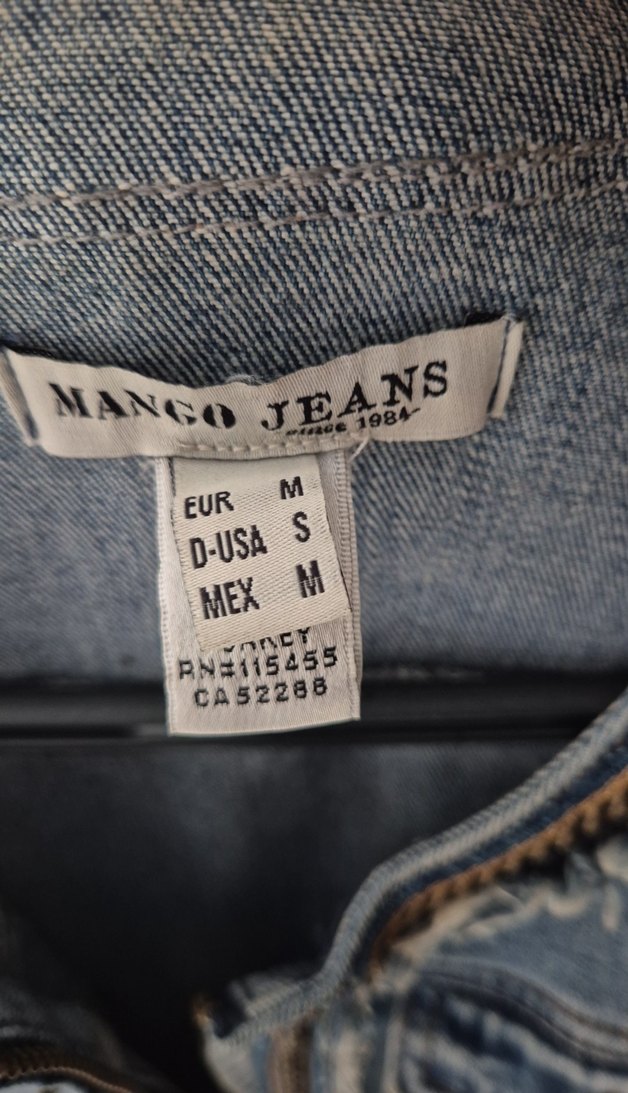 Mango Zincir Detayli Mavi Denim Kadın Ceket - Görsel 3