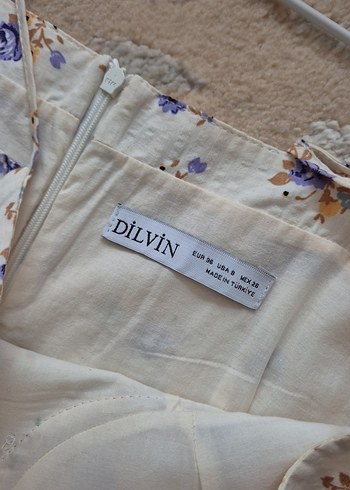 Dilvin Çiçek Desenli İnce Askılı Mini Elbise - Görsel 4