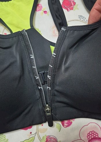 Nike önden Fermuarlı Siyah Spor Sütyeni / bra - Görsel 6