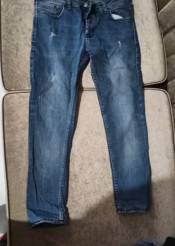 Erkek Mavi Denim Casual Jean Pantolon