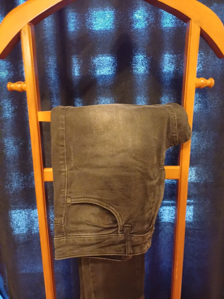 Siyah Batik Desenli Erkek Kot Pantolon - Görsel 2