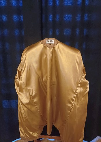 Vintage Erkek Deri Kahverengi Ceket - Görsel 5