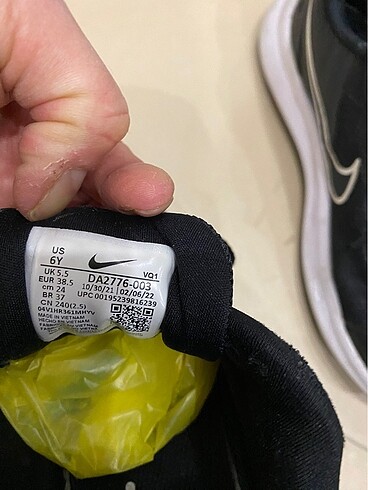 38 Beden siyah Renk Nike orjinal spor ayakkabı