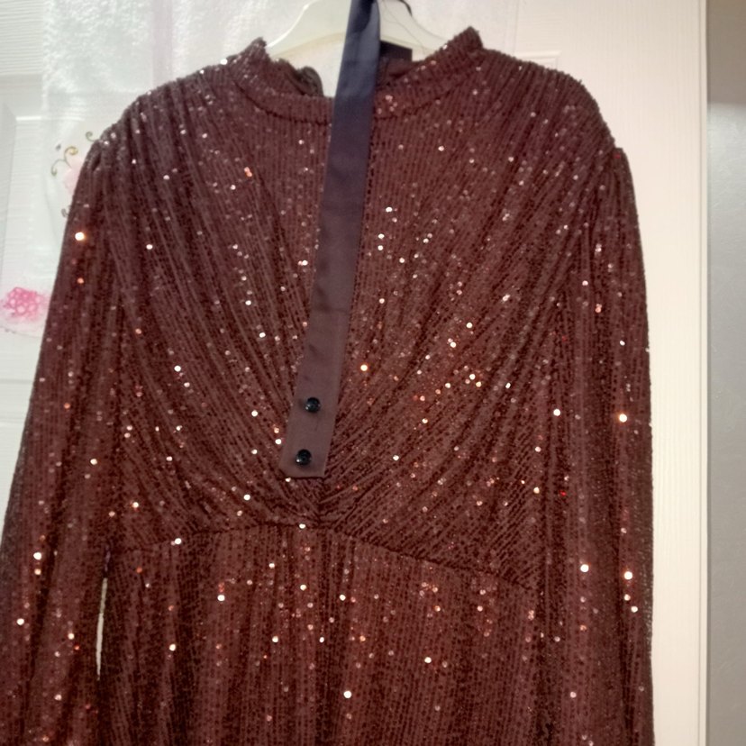 Bordo Drapeli Uzun Abiye Elbise - Görsel 3