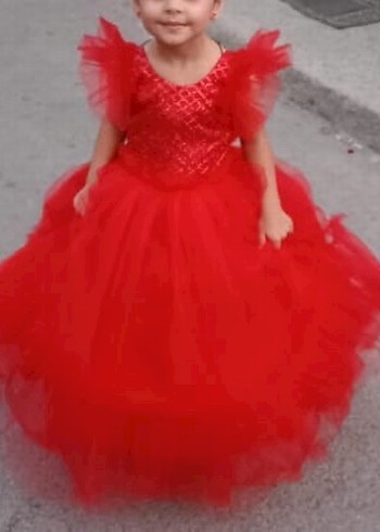 Kız Çocuk Renkli Klasik Fırfırlı Elbise - Görsel 2