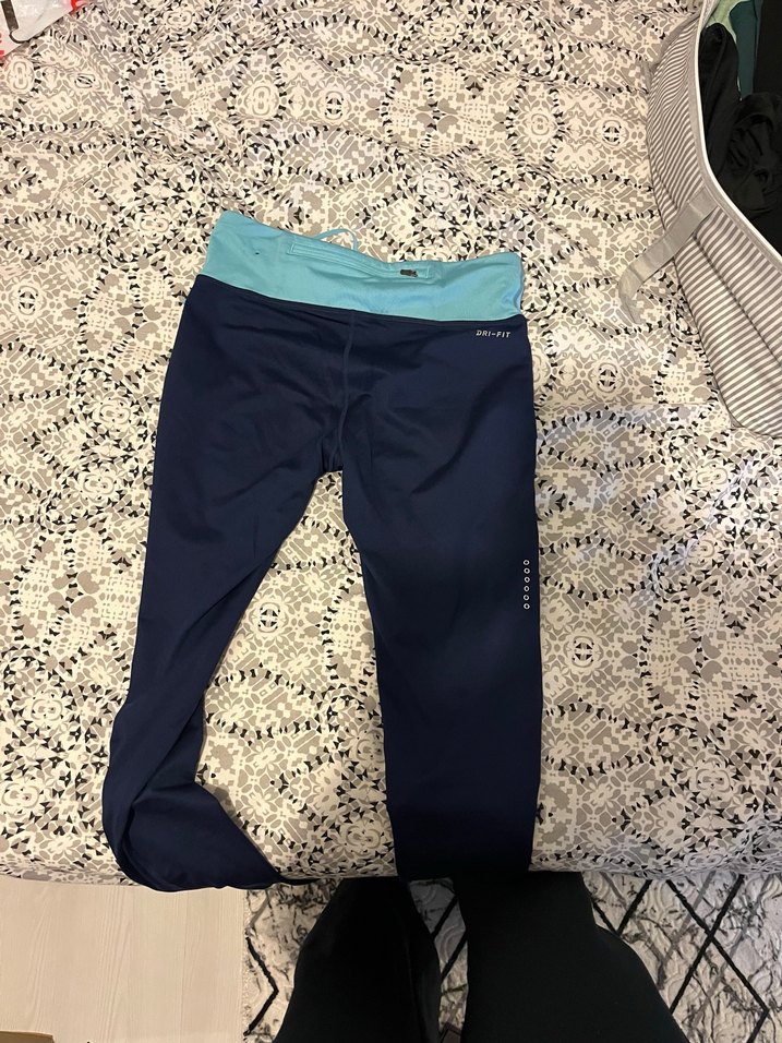 Lacivert Bağcıklı Spor Tayt - Görsel 3