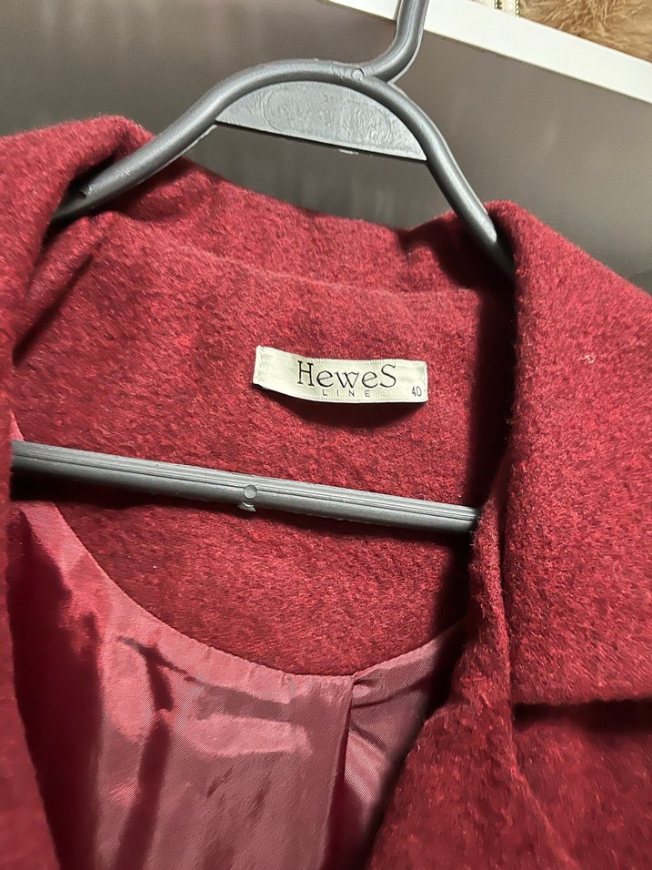 Bordo Uzun Düğmeli Kadın Kaban sıfır ürün - Görsel 2